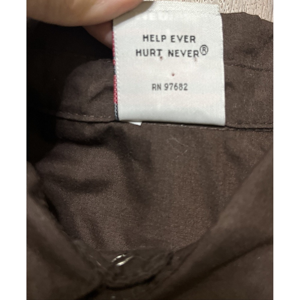 House of Blues Creed Help Ever Hurt Never Western Shirt Pearl Snap Womens M - Picture 5 of 7